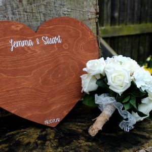 personalised wooden guest book