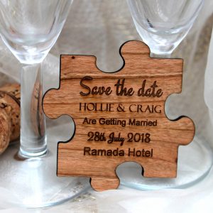 Save the Date Wooden Wedding Zigsaw