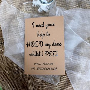 bridesmaid wedding card