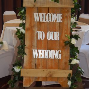 welcome to our wedding sign