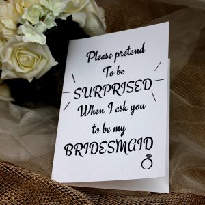 Cheeky Bridesmaid Wedding Card