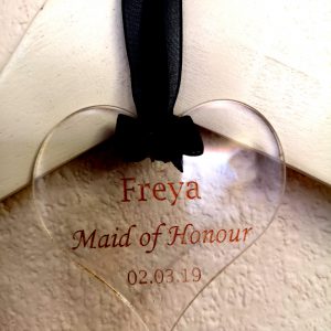 thank you maid of honour heart