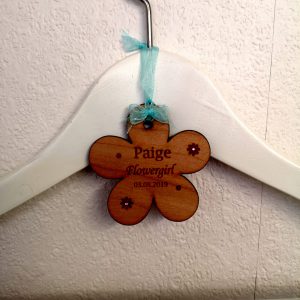 flowergirl coat hanger tag